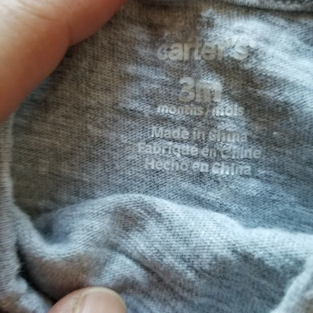 *3 for $20*Carter's black white gray matching set 3M